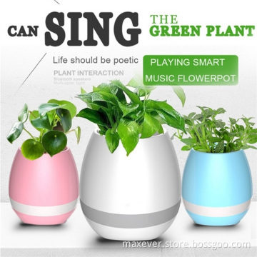 OEM Touching Flower Singing Plant Interaction Bluetooth Speaker LED Smart Music Flowerpot
